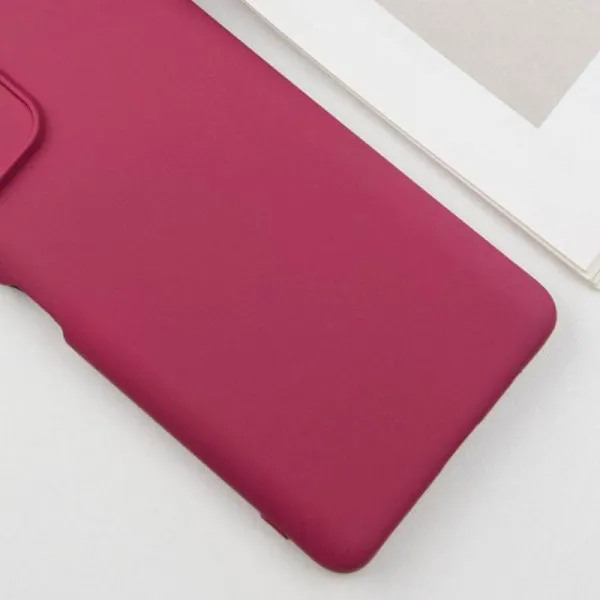 Чехол TPU GETMAN Liquid Silk Full Camera для Xiaomi Redmi 10 — Бордовый — фото 3