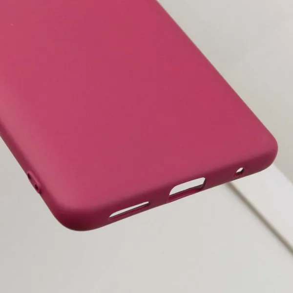 Чехол TPU GETMAN Liquid Silk Full Camera для Xiaomi Redmi 10 — Бордовый — фото 5