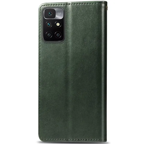 Кожаный чехол-книжка GETMAN Gallant (PU) для Xiaomi Redmi 10 — Зеленый — фото 2 Кожаный чехол-книжка GETMAN Gallant (PU) для Xiaomi Redmi 10 — Зеленый — фото 2