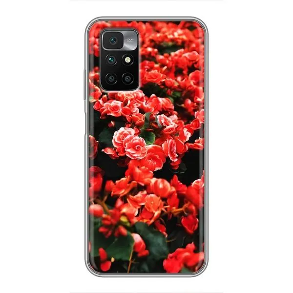 Чехол с принтом «Цветы красные» для Xiaomi Redmi 10