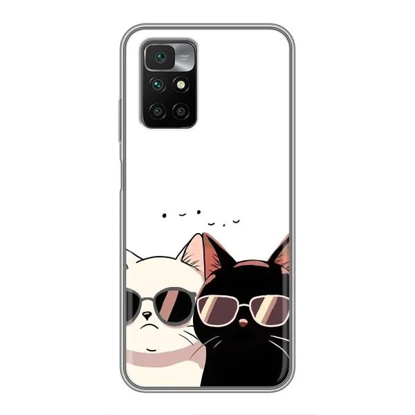 Чехол с принтом «Коты в очках» для Xiaomi Redmi 10 Чехол с принтом «Коты в очках» для Xiaomi Redmi 10