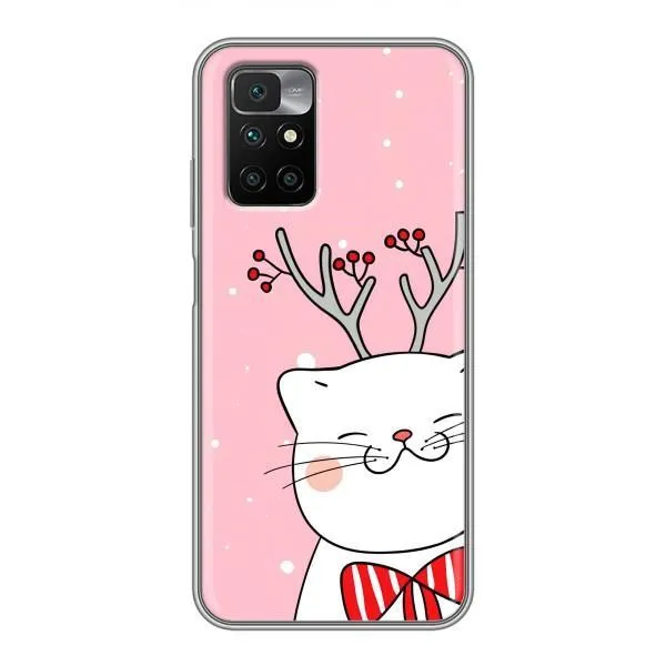 Чехол с принтом «Зимний кот» для Xiaomi Redmi 10