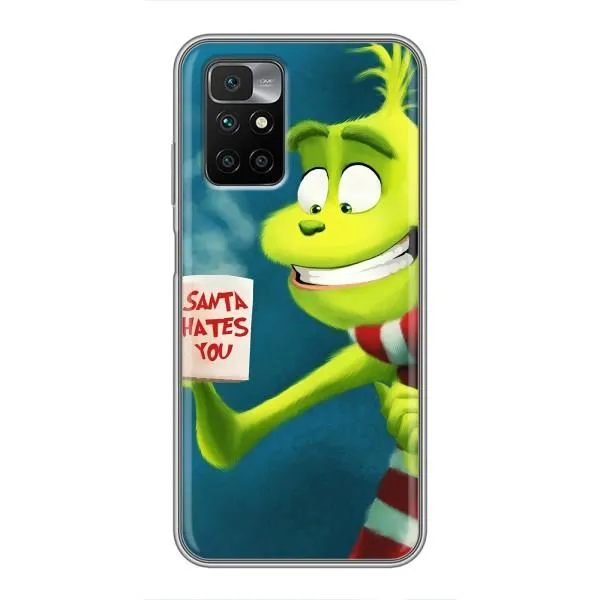 Чехол с принтом «Зеленый Гринч» для Xiaomi Redmi 10