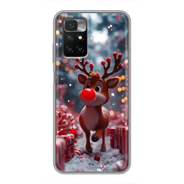 Чехол с принтом «Олень среди подарков» для Xiaomi Redmi 10