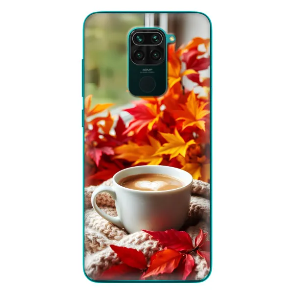 Чехол с принтом «Кофе и листья» для Xiaomi Redmi 10X