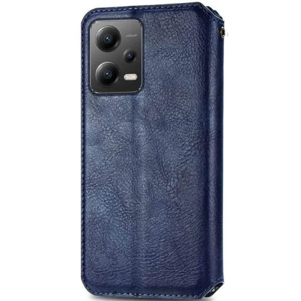 Шкіряний чохол-книжка GETMAN Cubic (PU) для Xiaomi Poco X5 5G / Redmi Note 12 5G — Синій — фото 2 Шкіряний чохол-книжка GETMAN Cubic (PU) для Xiaomi Poco X5 5G / Redmi Note 12 5G — Синій — фото 2