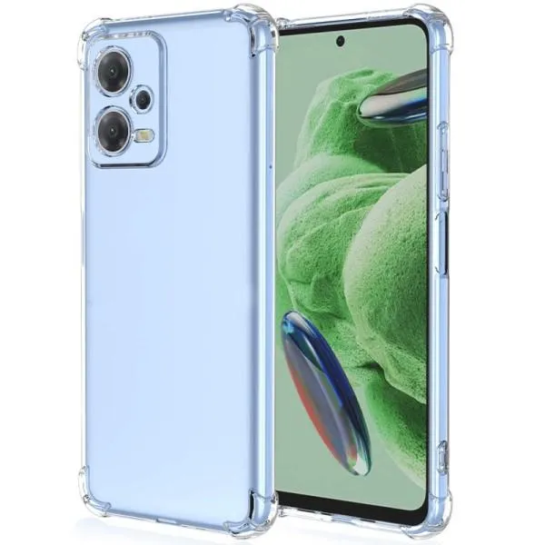 TPU чехол GETMAN Ease logo усиленные углы Full Camera для Xiaomi Poco X5 5G / Redmi Note 12 5G — Прозрачный — фото 1