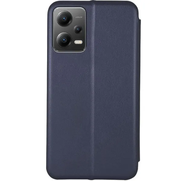 Кожаный чехол-книжка Classy для Xiaomi Poco X5 5G / Note 12 5G — Темно-синий — фото 2