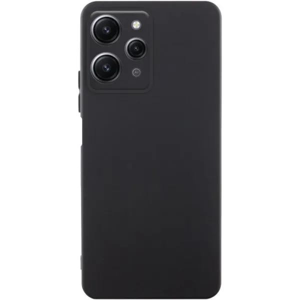 Чохол TPU GETMAN Liquid Silk Full Camera для Xiaomi Redmi 12 — Чорний — фото 1