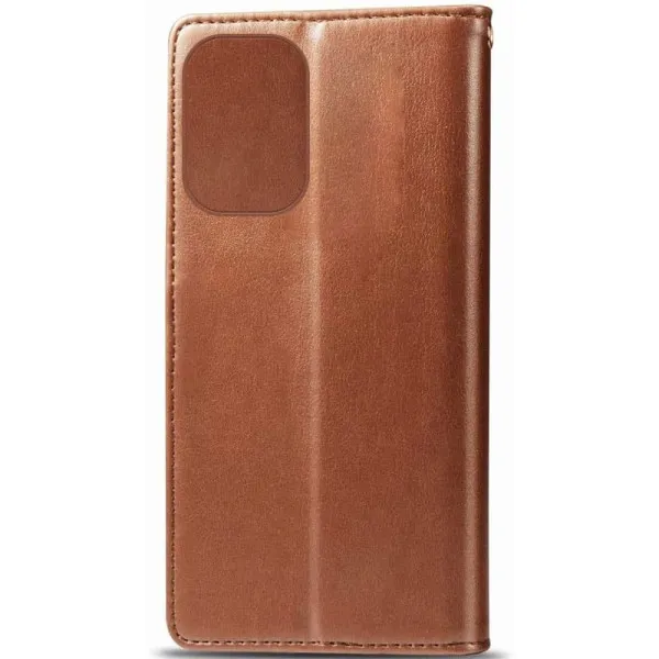 Кожаный чехол-книжка GETMAN Gallant (PU) для Xiaomi Redmi 12 — Коричневый — фото 4
