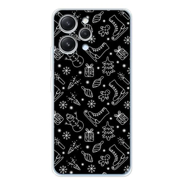 Чехол с принтом «Новогодний фон» для Xiaomi Redmi 12