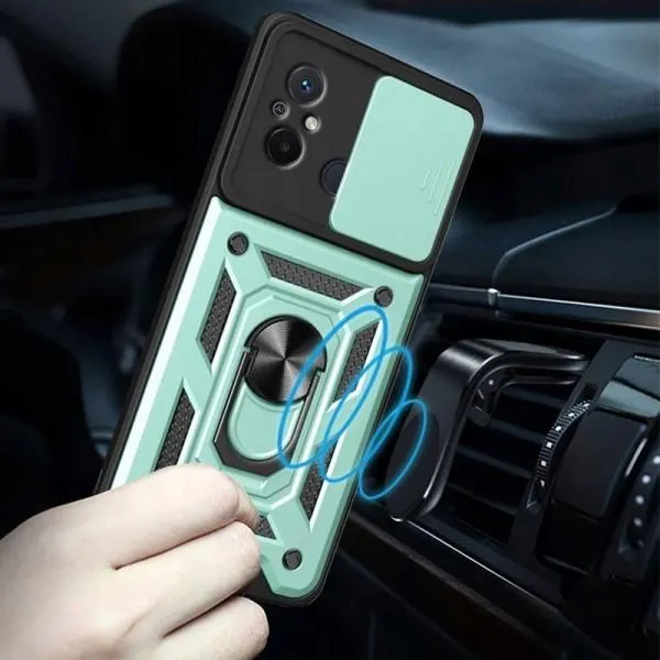 Ударостійкий чохол Camshield Serge Ring для Xiaomi Redmi 12C — Зелений — фото 2