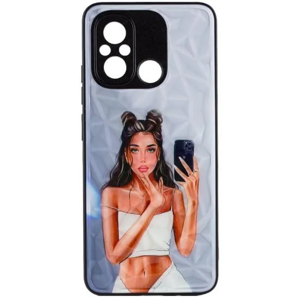 TPU+PC чохол Prisma Ladies для Xiaomi Redmi 12C / Poco C55 — Black in White — фото 2