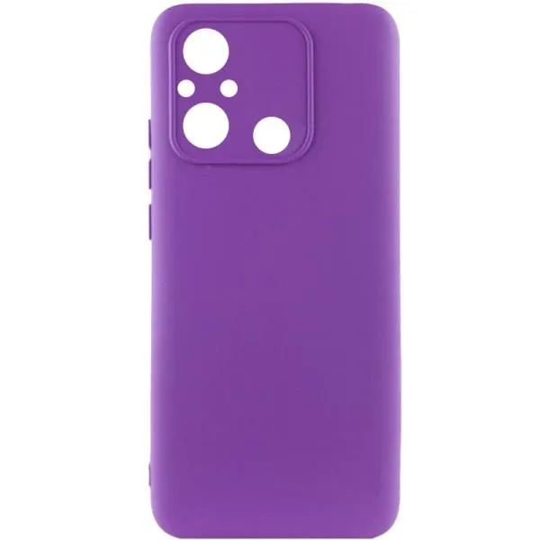 Чехол TPU GETMAN Liquid Silk Full Camera для Xiaomi Redmi 12C — Фиолетовый — фото 1