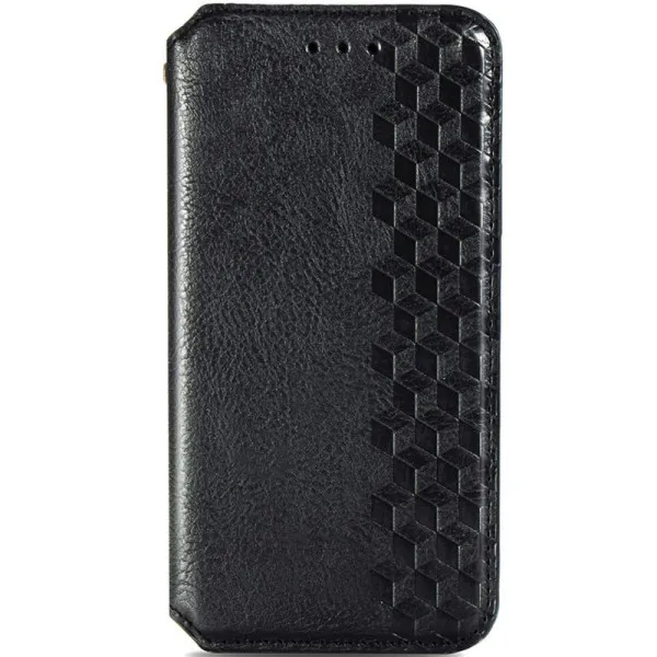 Шкіряний чохол-книжка GETMAN Cubic (PU) для Xiaomi Redmi 12C — Чорний — фото 1