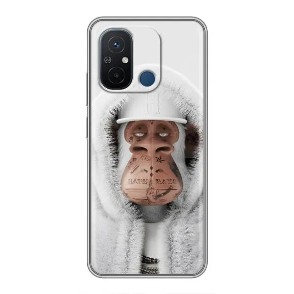 Чехол с принтом «обезьяна NFT в тату» для Xiaomi Redmi 12C