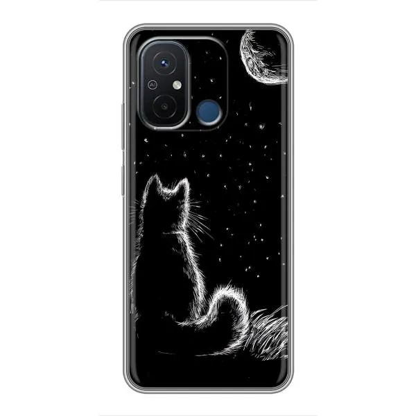 Чохол з принтом «Котик і місяць» для Xiaomi Redmi 12C Чохол з принтом «Котик і місяць» для Xiaomi Redmi 12C