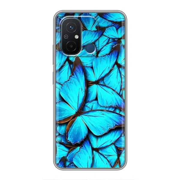 Чехол с принтом «Синие бабочки» для Xiaomi Redmi 12C Чехол с принтом «Синие бабочки» для Xiaomi Redmi 12C