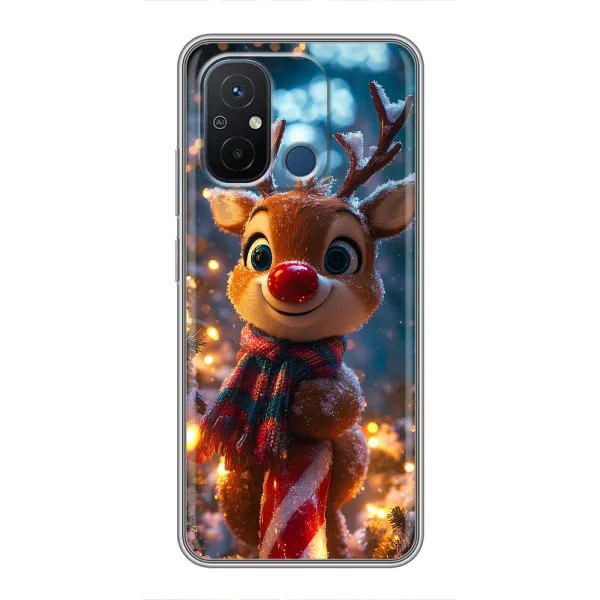 Чехол с принтом «Олень с шарфом» для Xiaomi Redmi 12C
