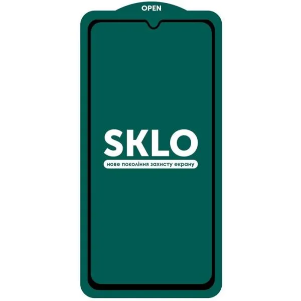 Защитное стекло SKLO 5D (тех.пак) для Xiaomi Redmi 13C / Poco C65 — Черный