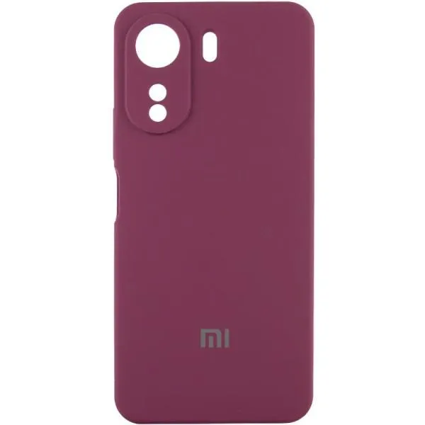 Чохол Silicone Cover Lakshmi Full Camera (AAA) with Logo для Xiaomi Redmi 13C / Poco C65 — Бордовий — фото 1