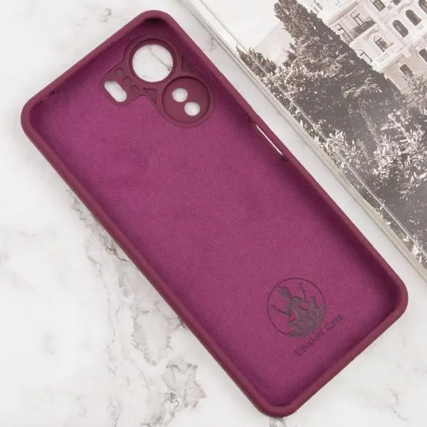 Чохол Silicone Cover Lakshmi Full Camera (AAA) with Logo для Xiaomi Redmi 13C / Poco C65 — Бордовий — фото 3