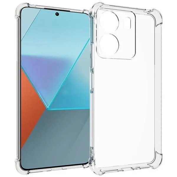 TPU чехол GETMAN Ease logo усиленные углы Full Camera для Xiaomi Redmi 13C / Poco C65 — Прозрачный — фото 1