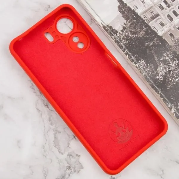 Чохол Silicone Cover Lakshmi Full Camera (AAA) with Logo для Xiaomi Redmi 13C / Poco C65 — Червоний — фото 4