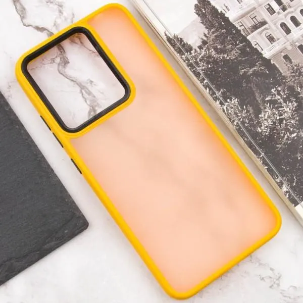 Чехол TPU+PC Lyon Frosted для Xiaomi Redmi 13C / Poco C65 — Оранжевый — фото 4