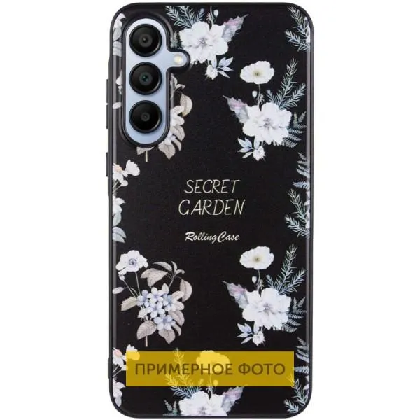 TPU+PC чехол Secret Garden для Xiaomi Redmi 13C / Poco C65 — Черный — фото 2