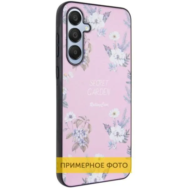 TPU+PC чехол Secret Garden для Xiaomi Redmi 13C / Poco C65 — Розовый — фото 1