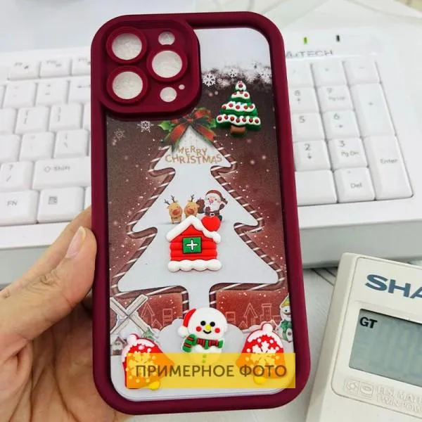 Чохол TPU Christmas Toys для Xiaomi Redmi 13C / Poco C65 — Червоний — фото 5