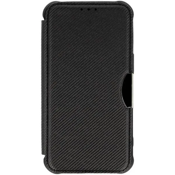 Кожаный чехол-книжка GETMAN Razor (PU) для Xiaomi Redmi 13C / Poco C65 — Черный — фото 1