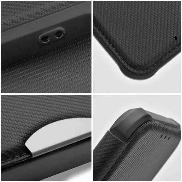 Кожаный чехол-книжка GETMAN Razor (PU) для Xiaomi Redmi 13C / Poco C65 — Черный — фото 4