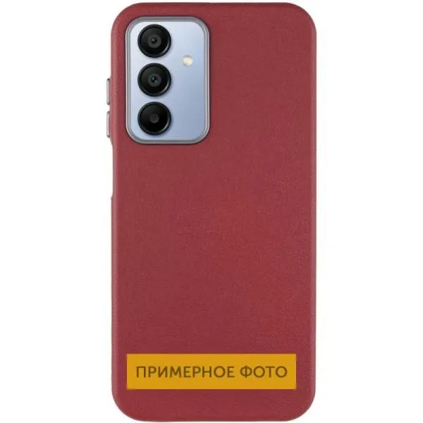 Кожаный чехол Leather Case Metal Buttons для Xiaomi Redmi 13C / Poco C65 — Красный — фото 1