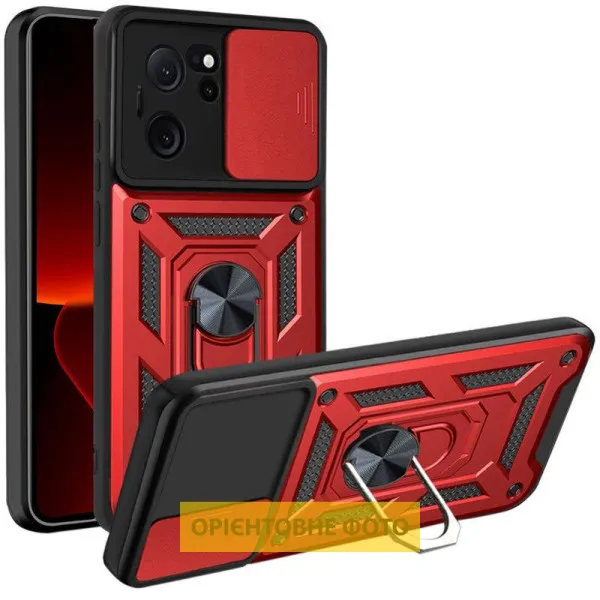 Чехол Ummi Camshield Serge Ring для Xiaomi Redmi 13C / Poco C65 — Красный