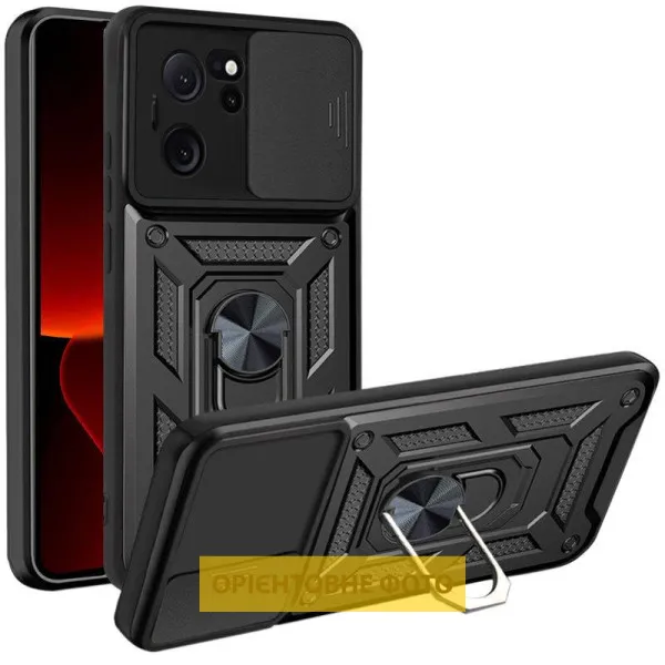 Чехол Ummi Camshield Serge Ring для Xiaomi Redmi 13C / Poco C65 — Черный — фото 1