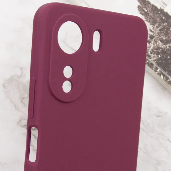 Чохол Silicone Cover Lakshmi Full Camera (AAA) with Logo для Xiaomi Redmi 13C / Poco C65 — Бордовий — фото 5