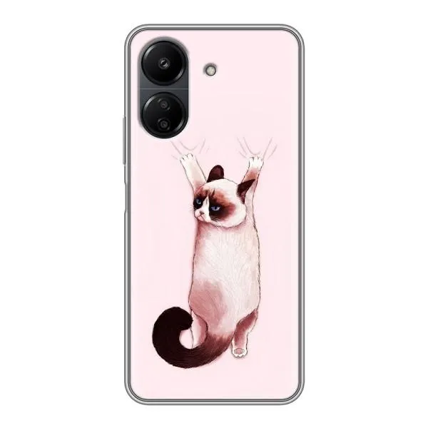 Чехол с принтом «Котик падает» для Xiaomi Redmi 13C