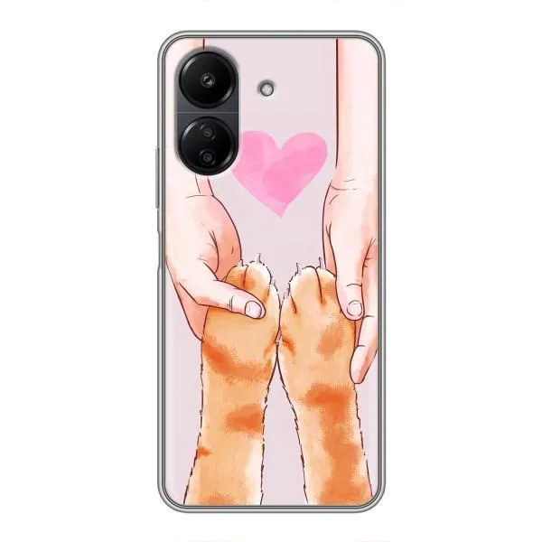 Чехол с принтом «Любовь к котикам» для Xiaomi Redmi 13C