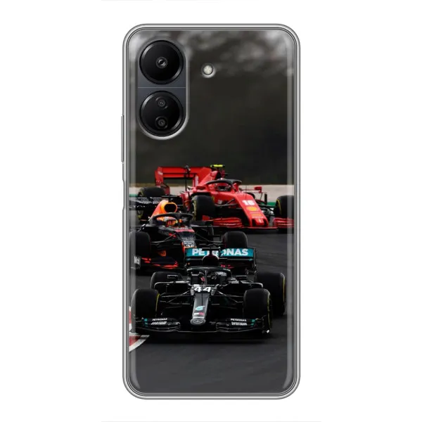 Чехол с принтом «Гонка Формула 1» для Xiaomi Redmi 13C
