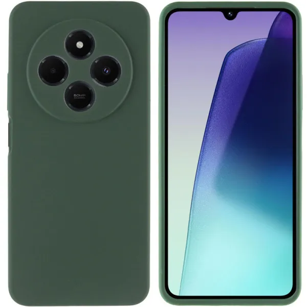 Чехол Silicone Cover Lakshmi Full Camera (AAA) для Xiaomi Redmi 14C / Poco C75 — Зеленый — фото 5