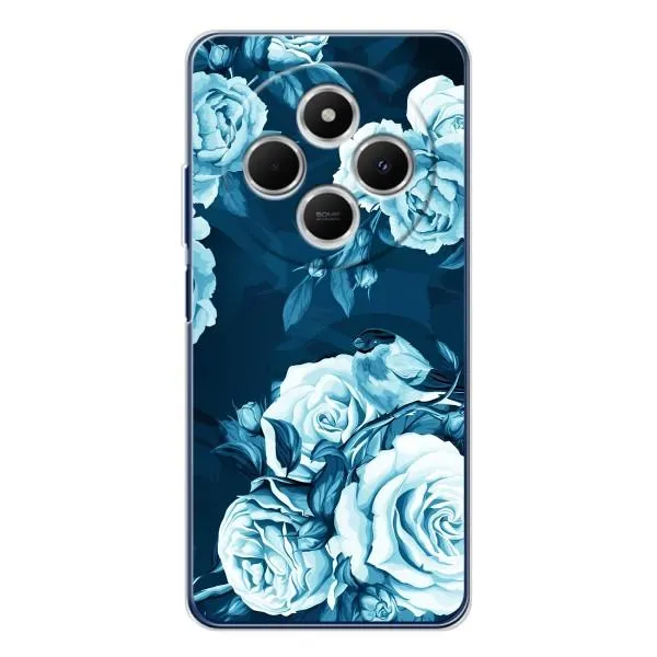 Чехол с принтом «Голубые Бутоны» для Xiaomi Redmi 14R 5G Чехол с принтом «Голубые Бутоны» для Xiaomi Redmi 14R 5G