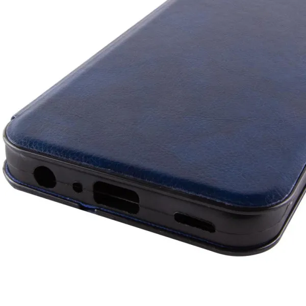 Кожаный чехол-книжка Belora для Xiaomi Redmi 15 (EU) — Темно-синий — фото 4