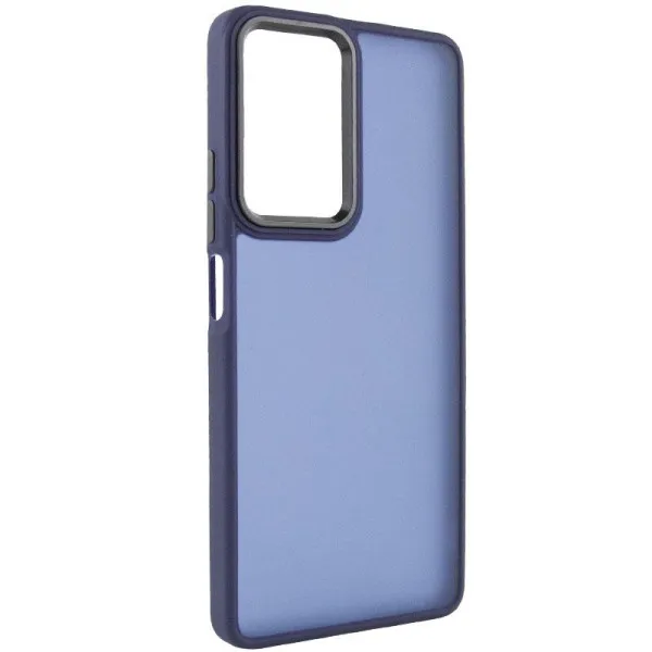 Чехол TPU+PC Lyon Frosted для Xiaomi Redmi 15 (EU) — Темно-синий — фото 1
