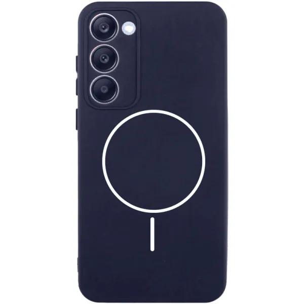 Чехол Silicone Cover Lakshmi Full Camera (AA) with Magnetic Fit для Xiaomi Redmi 15 (EU) — Темно-синий