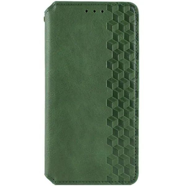 Кожаный чехол-книжка GETMAN Cubic (PU) для Xiaomi Redmi 15 (EU) — Зеленый — фото 1