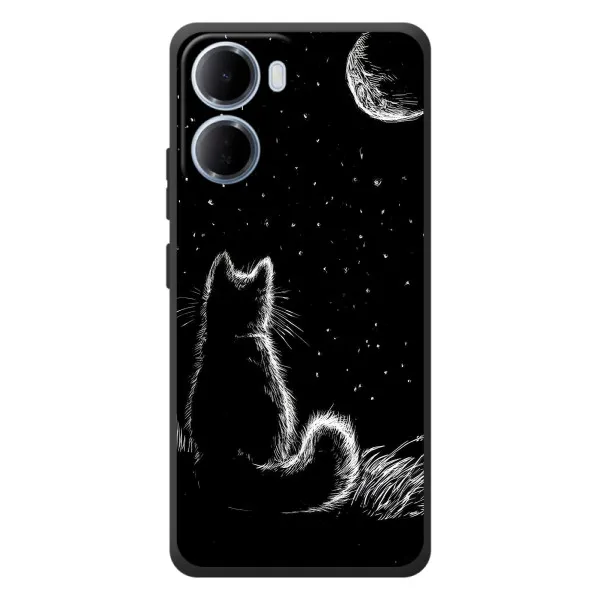 Чехол с принтом «Котик и луна» для Xiaomi Redmi 15a Чехол с принтом «Котик и луна» для Xiaomi Redmi 15a
