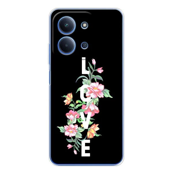 Чохол з принтом «Квіти LOVE» для Xiaomi Redmi 15C 5g Чохол з принтом «Квіти LOVE» для Xiaomi Redmi 15C 5g