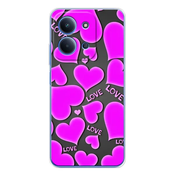 Чохол з принтом «Pink hearts» для Xiaomi Redmi 15C 5g Чохол з принтом «Pink hearts» для Xiaomi Redmi 15C 5g